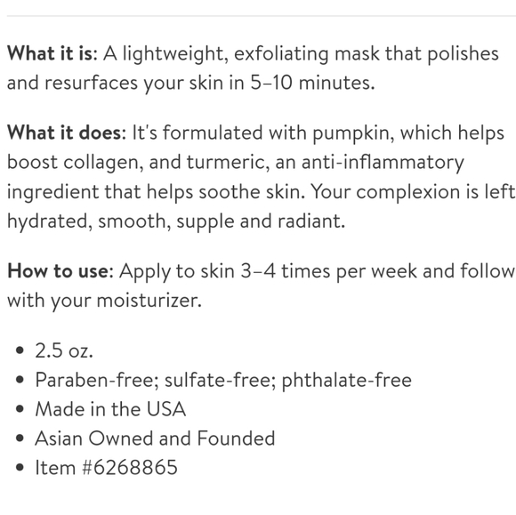 Yensa Pumpkin Turmeric Mask New & Full Size - Picture 5 of 5